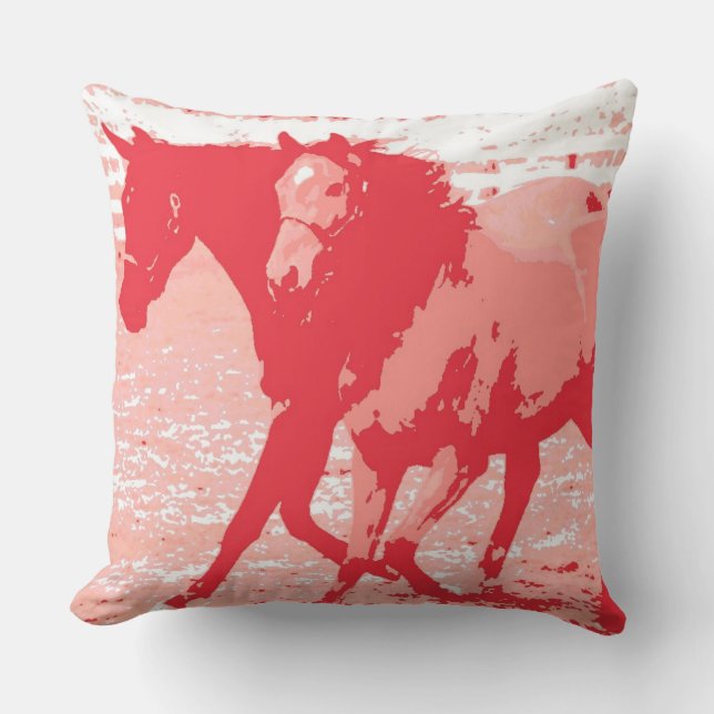 Pop Art Horses Cushion (Front)