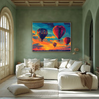 Pop Art Hot Air Balloon - Adventure in the Sky
