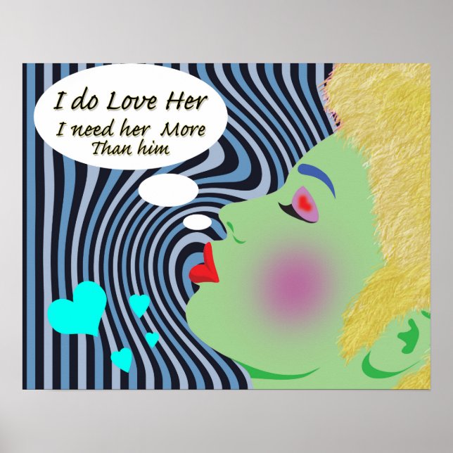 Pop Art   "I Do Love Her" Poster (Front)