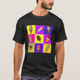 Pop Art Ice Cream Cone - Summer Vacation Ice Cream T-Shirt