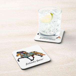 Pop Art Icelandic Horse Coaster