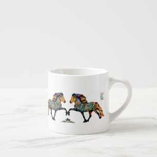 Pop Art Icelandic Horse Espresso Cup