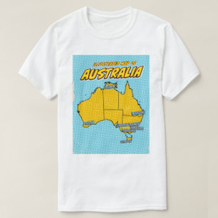 Pop Art Illustrated Australia  T-Shirt
