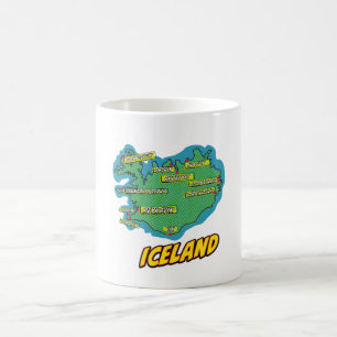 Pop Art Illustrated New York City map Coffee Mug