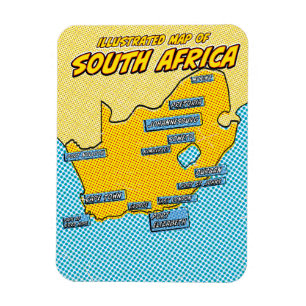 Pop Art Illustrated South Africa  Magnet