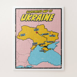 Pop Art Illustrated Ukraine Jigsaw Puzzle