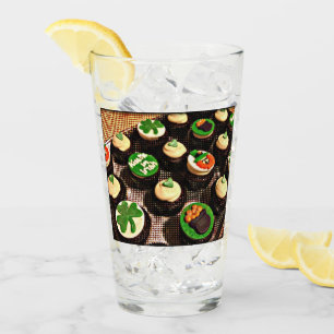 Pop Art Irish Cupcakes Glass