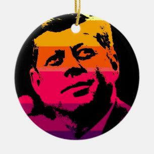 Pop Art Jack JFK John F. Kennedy Ceramic Ornament