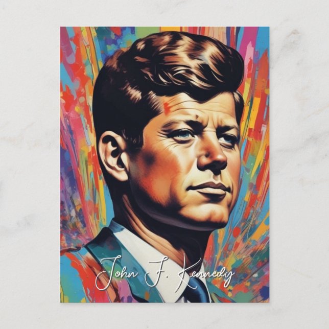 Pop Art Jack JFK John F. Kennedy Invitation Postcard (Front)