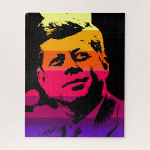 Pop Art Jack JFK John F. Kennedy Jigsaw Puzzle