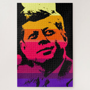 Pop Art Jack JFK John F. Kennedy Jigsaw Puzzle