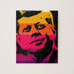 Pop Art Jack JFK John F. Kennedy Jigsaw Puzzle