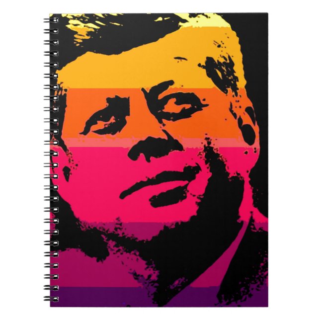 Pop Art Jack JFK John F. Kennedy Notebook (Front)