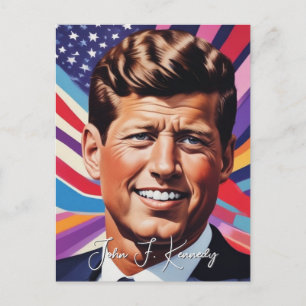Pop Art Jack JFK John F. Kennedy Postcard