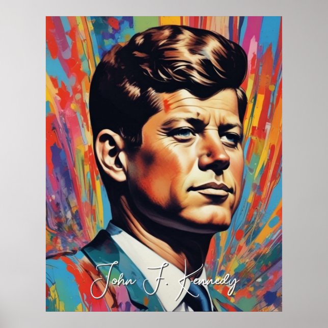 Pop Art Jack JFK John F. Kennedy Poster (Front)