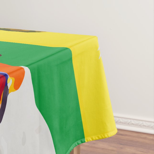 Pop Art Jack Russell Terriers Tablecloth (In Situ)