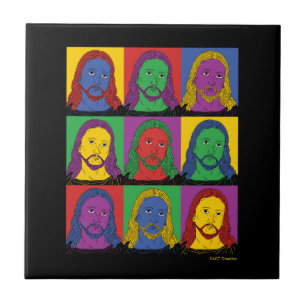 Pop Art Jesus Ceramic Tile