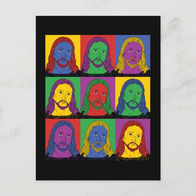 Pop Art Jesus Postcard (Front)