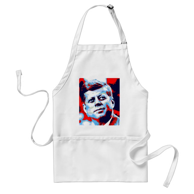 Pop Art JFK John F. Kennedy Red Blue Standard Apron (Front)