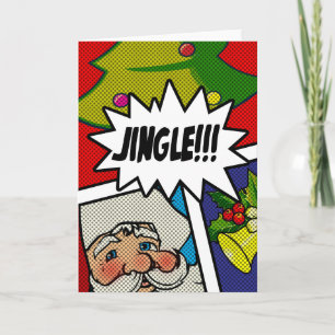 Pop Art Jingle Bells Holiday Card