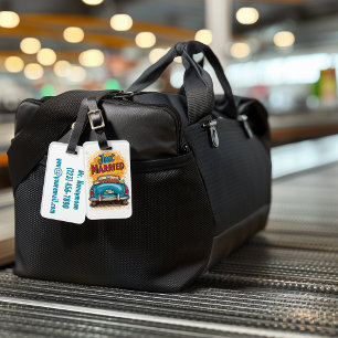 Pop Art Just Married Luggage Tag