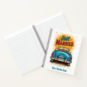 Pop Art "Just Married" Spiral Notebook