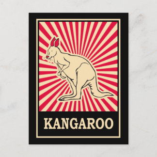 Pop Art Kangaroo Postcard