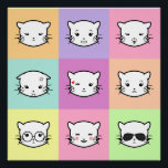 Pop Art Kawaii Cat Emoji 2 Poster<br><div class="desc">Pop Art Kawaii Cat Emoji</div>