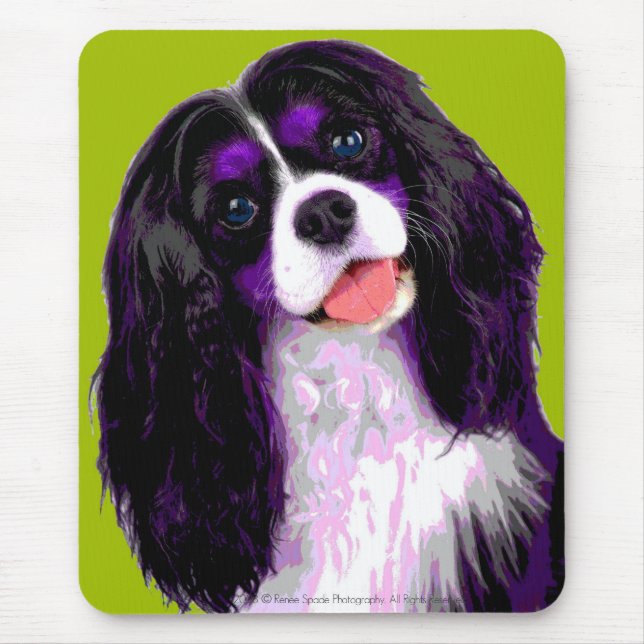 Pop ART King Charles Cavalier Mouse Pad (Front)