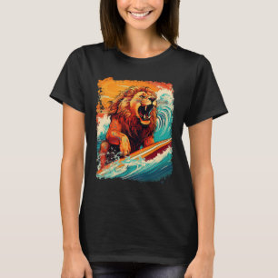 Pop Art King Jungle Animal Lion Paddle Board Surfi T-Shirt