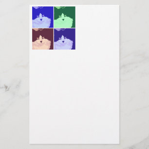 Pop Art Kitty Stationery