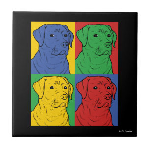 Pop Art Labrador Retriever Ceramic Tile