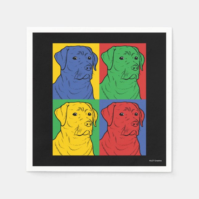 Pop Art Labrador Retriever Napkin (Front)