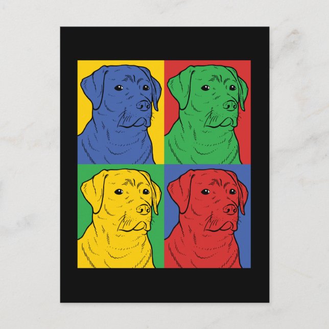 Pop Art Labrador Retriever Postcard (Front)
