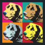 Pop Art Labrador Retriever Poster<br><div class="desc">Smiling labrador retriever dog face in iconic Pop Art style.</div>