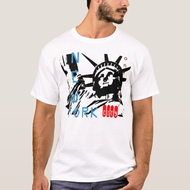 Pop Art Lady Liberty T-Shirt (Front)