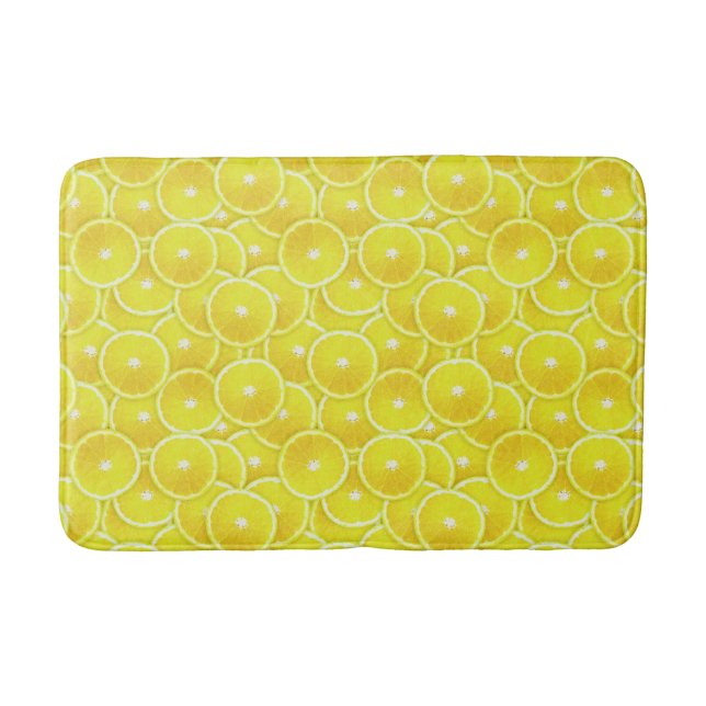 Pop Art Lemon Slices Bath Mat (Front)