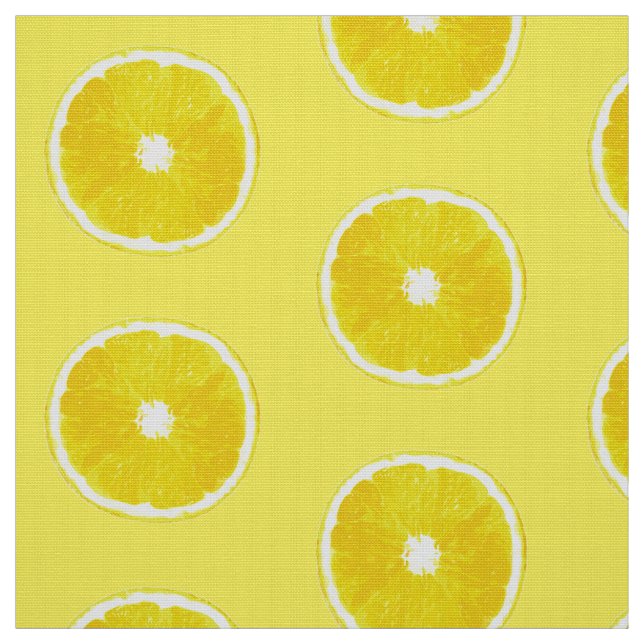 Pop Art Lemon Slices - soft yellow Fabric (Swatch)