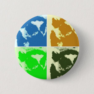 Pop Art Lemurs 6 Cm Round Badge