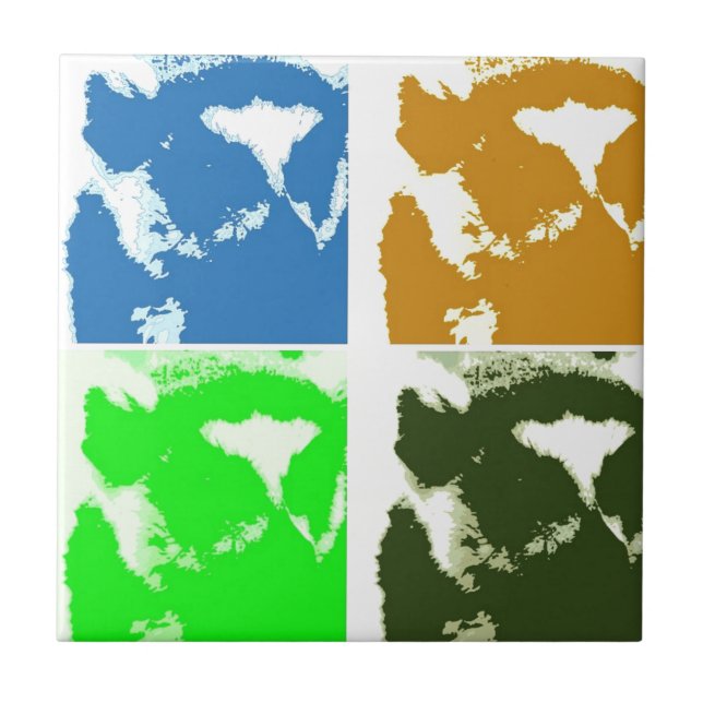 Pop Art Lemurs Tile (Front)