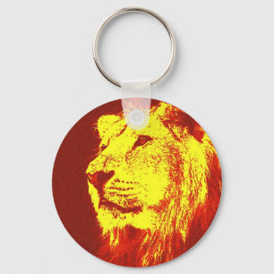 Pop Art Lion Key Ring