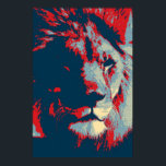 Pop Art Lion Poster<br><div class="desc">Lion Digital Artwork - Lion Head Computer Animal Art - College Pop Art - Wild Big Cats Computer Images</div>