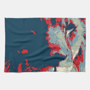 Pop Art Lion Tea Towel