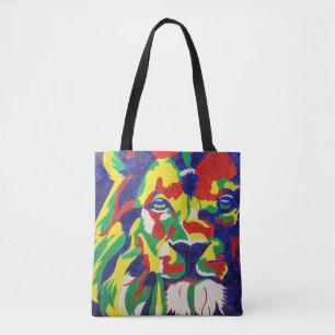 Pop Art Lion Tote Bag