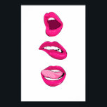 Pop art lips poster<br><div class="desc">This hot pink seductive lips is just the pop of colour you need for your home or office.</div>