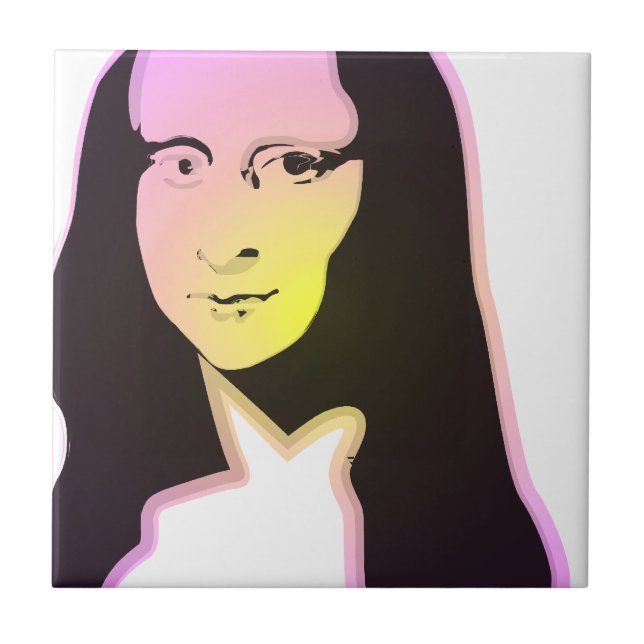 Pop Art Lisa Ceramic Tile (Front)