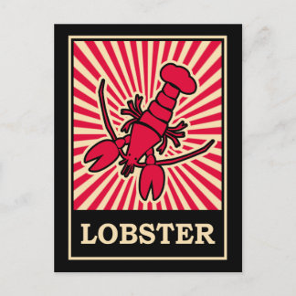 Pop Art Lobster Postcard