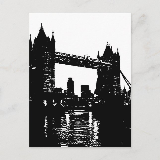 Pop Art London Tower Bridge Postcard (Front)