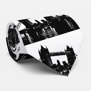 Pop Art London Tower Bridge Silhouette Tie