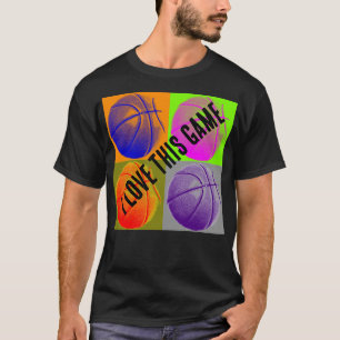 Pop Art Love Basketball Game T-Shirt